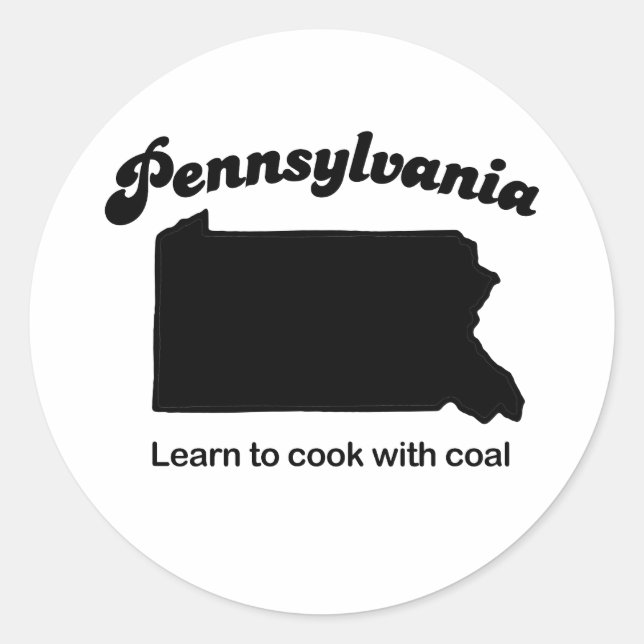 Pennsylvania - Learn to cook Classic Round Sticker (Front)