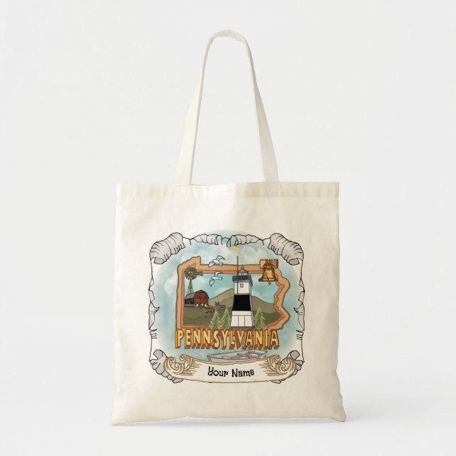 Pennsylvania Lighthouse Tote Bag (Front)