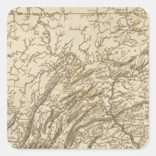 Pennsylvania Map by Arrowsmith Square Sticker
