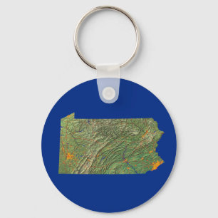 Pennsylvania Map Keychain