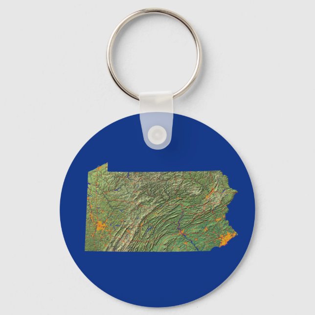 Pennsylvania Map Keychain (Front)