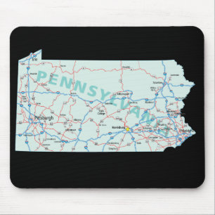 Pennsylvania Map Mousepad