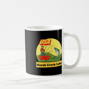 Pennsylvania Marsh Creek Lake - Usa Retro Fishing  Coffee Mug