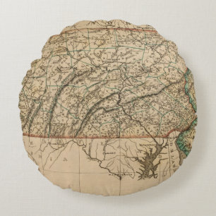 Pennsylvania, New Jersey Round Pillow