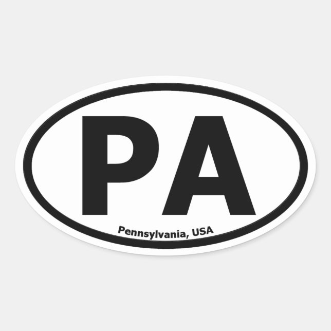 Pennsylvania Oval Sticker (Front)