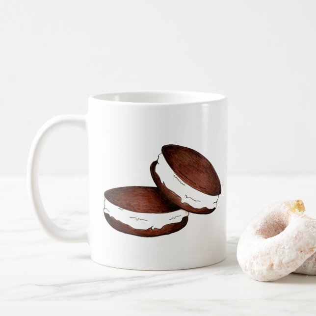 Pennsylvania PA Dutch Maine Chocolate Whoopie Pie Coffee Mug (With Donut)