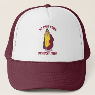 Pennsylvania Pencil Vampire Cartoon Funny Logo Trucker Hat