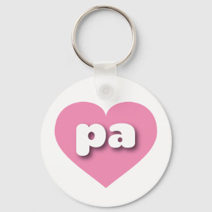 Pennsylvania pink heart - I love pa Keychain