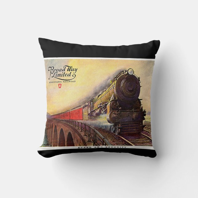Pennsylvania Railroad Broadway Limited Pillow (Front)