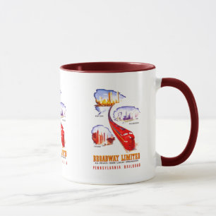 Pennsylvania Railroad Broadway Limited Streamliner Mug