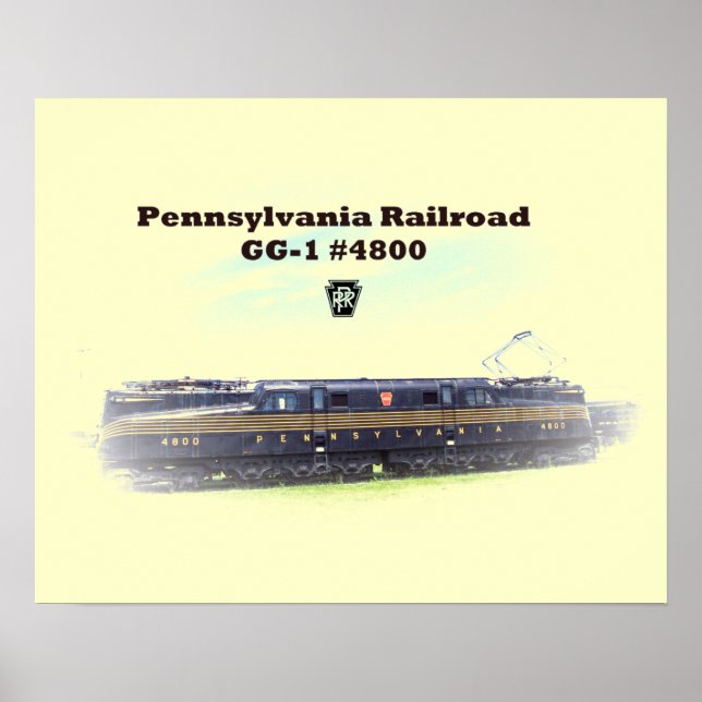 Pennsylvania Railroad GG1 #4800 Affiche de vue lat (Devant)