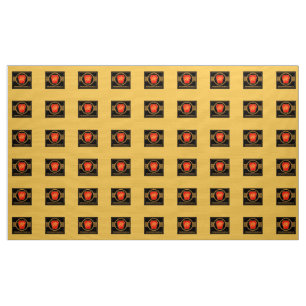 Pennsylvania Railroad Logo, Black & Gold Fabric
