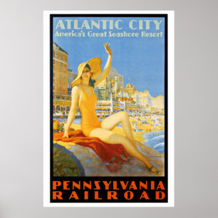 Pennsylvania Railroad to Atlantic City Poster