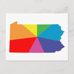 pennsylvania rainbow array postcard