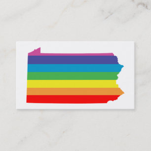 pennsylvania rainbow stripes business card