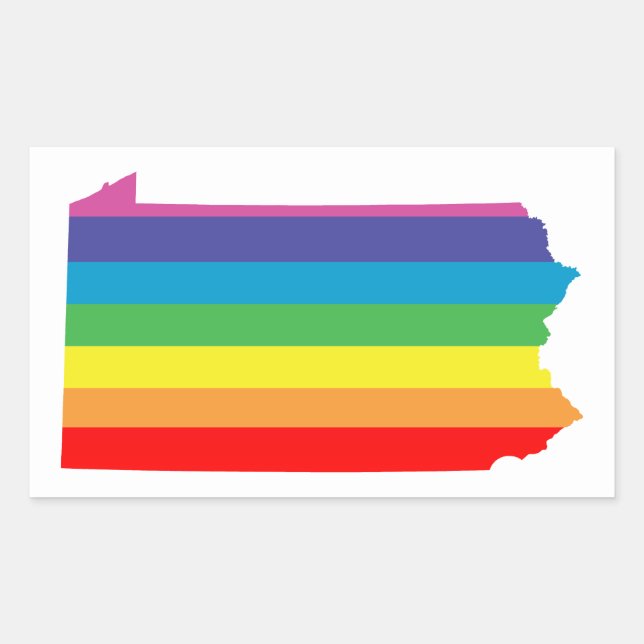 pennsylvania rainbow stripes sticker (Front)