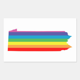 pennsylvania rainbow stripes sticker