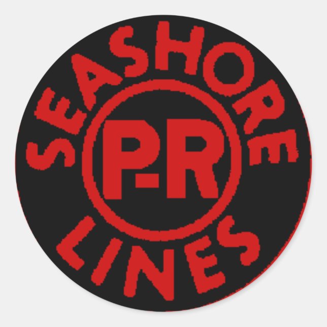 Pennsylvania Reading Seashore Lines Logo Classic Round Sticker (Front)