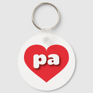 Pennsylvania red heart - I love pa Keychain