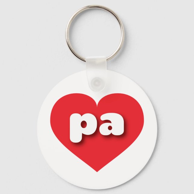 Pennsylvania red heart - I love pa Keychain (Front)