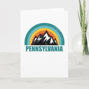 Pennsylvania Retro Sunset Gifts American States Card