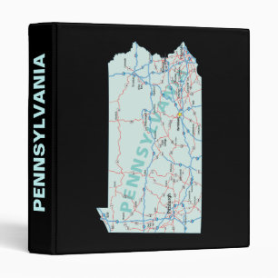 Pennsylvania Road Map Avery Binder