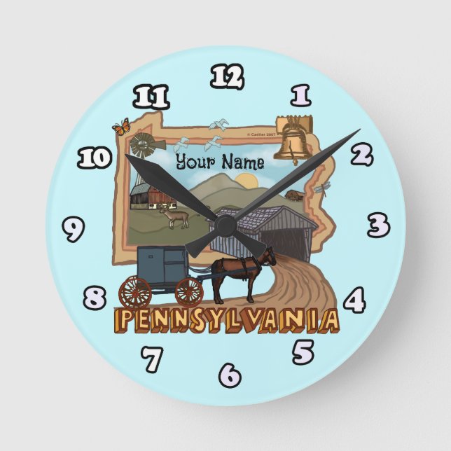 Pennsylvania Round Clock (Front)
