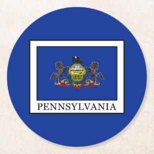 Pennsylvania Round Paper Coaster