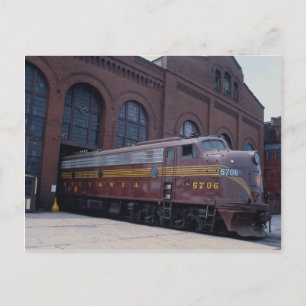 Pennsylvania RR, EMD E-8 restored at Reading, PA 1 Postcard