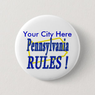 Pennsylvania Rules ! 2 Inch Round Button