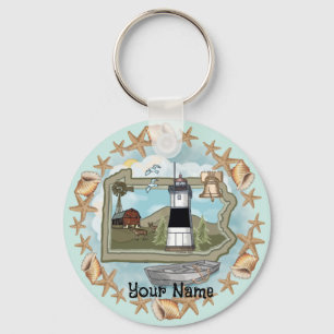 Pennsylvania Shell Lighthouse  Keychain