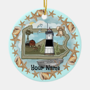 Pennsylvania Shell Lighthouse  Ornament