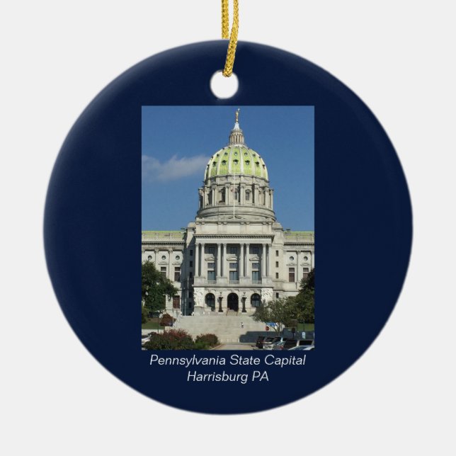 Pennsylvania State Capital Ceramic Ornament (Front)