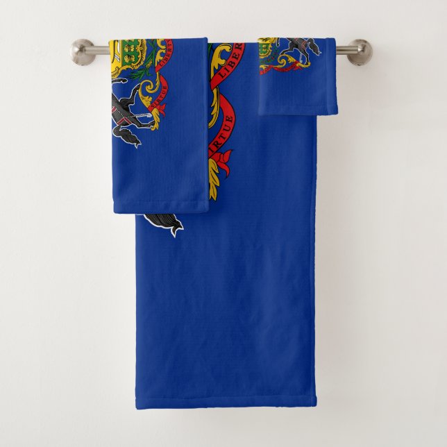 Pennsylvania State Flag Bath Towel Set (Insitu)