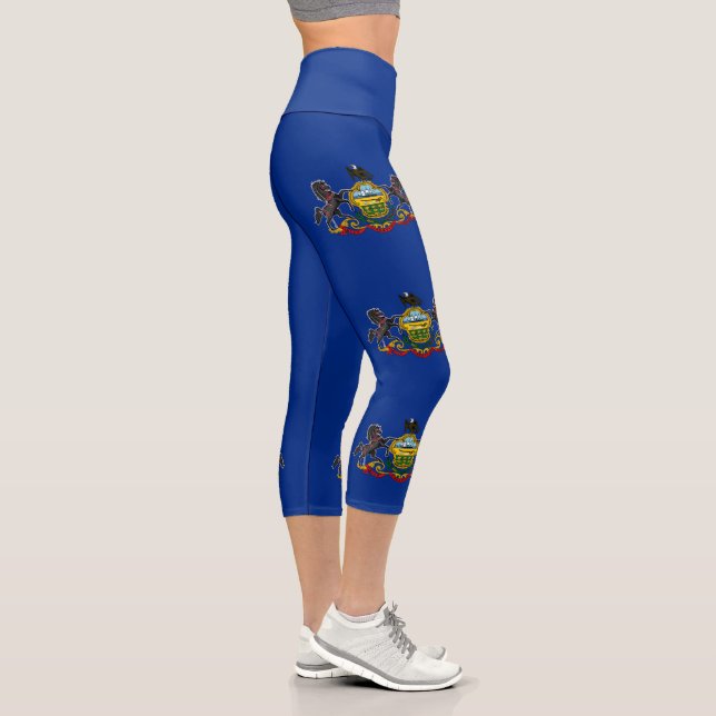 Pennsylvania State Flag Capri Leggings (Right)