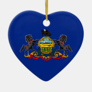 Pennsylvania State Flag Design Ceramic Ornament