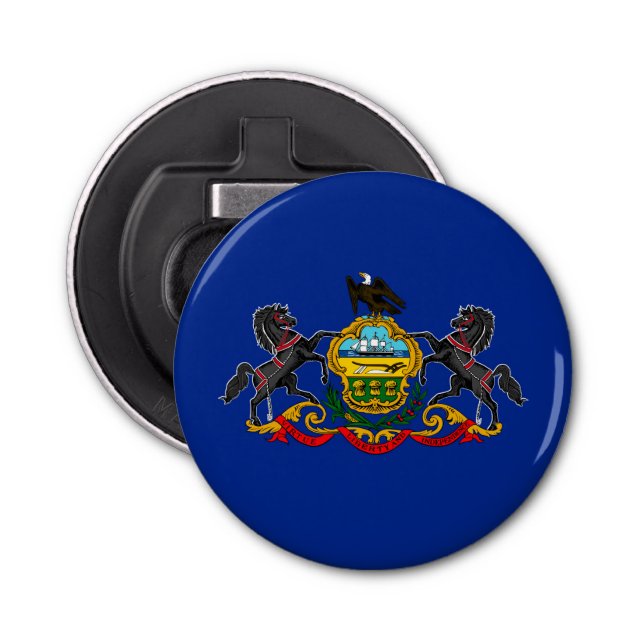 Pennsylvania State Flag Design Decor Bottle Opener (Front)