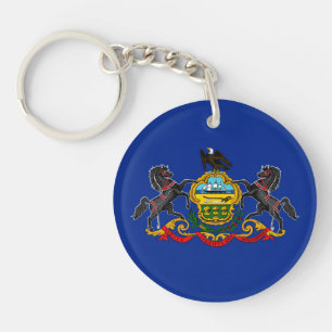 Pennsylvania State Flag Design Keychain
