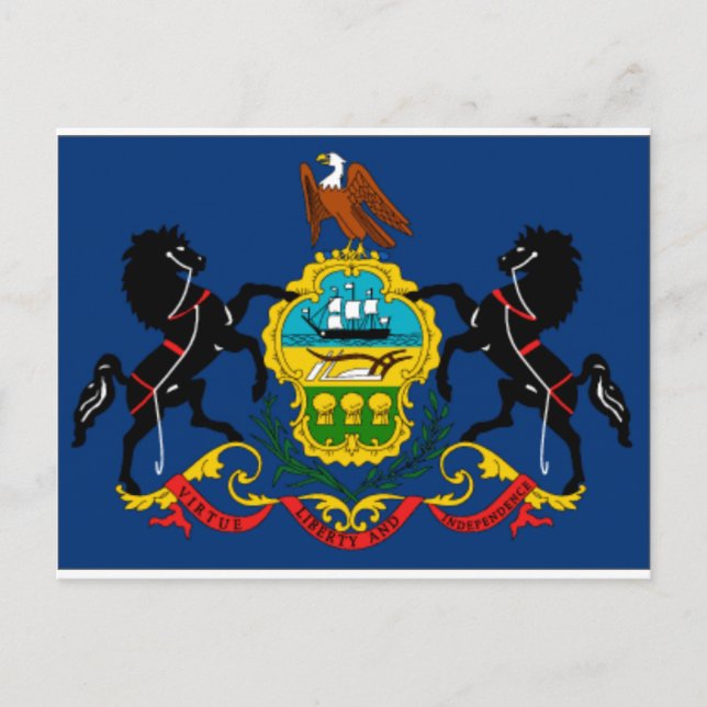 Pennsylvania State Flag Detail Postcard (Front)
