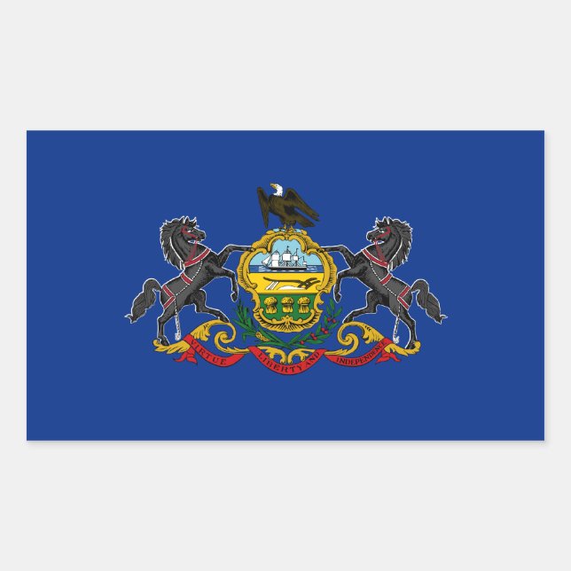 Pennsylvania State Flag, United States Sticker (Front)