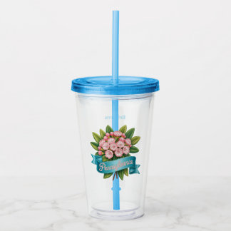 Pennsylvania State Flower Personalized Acrylic Tumbler