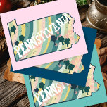 Pennsylvania State Map Illustrated Bold Colourful Postcard<br><div class="desc">Check out this colourful state map drawing.
 
 Visit my shop for more states and more matching items!</div>