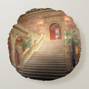 Pennsylvania State Matthew J. Ryan Building Round Pillow