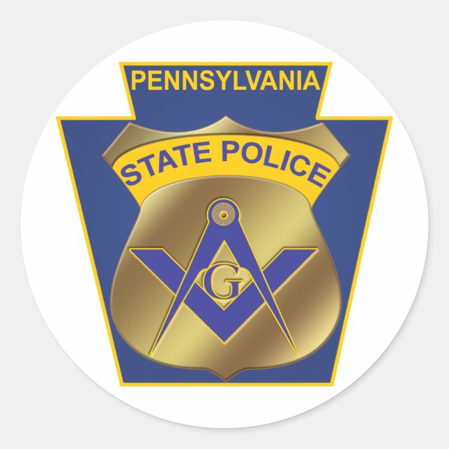 Pennsylvania State Police Classic Round Sticker (Front)