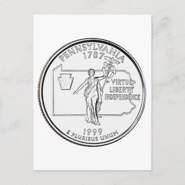 Pennsylvania State Quarter Postcard (Front)