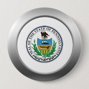 Pennsylvania State Seal 4 Inch Round Button