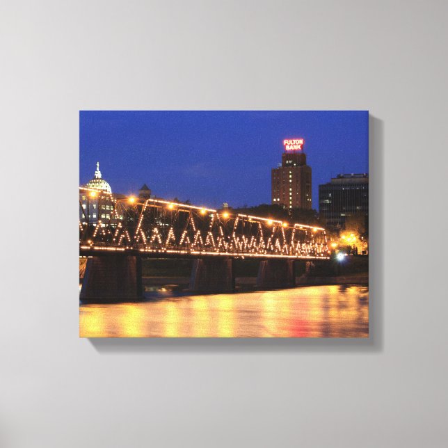 Pennsylvania State Walnut Street Bridge Canvas Print (Front)