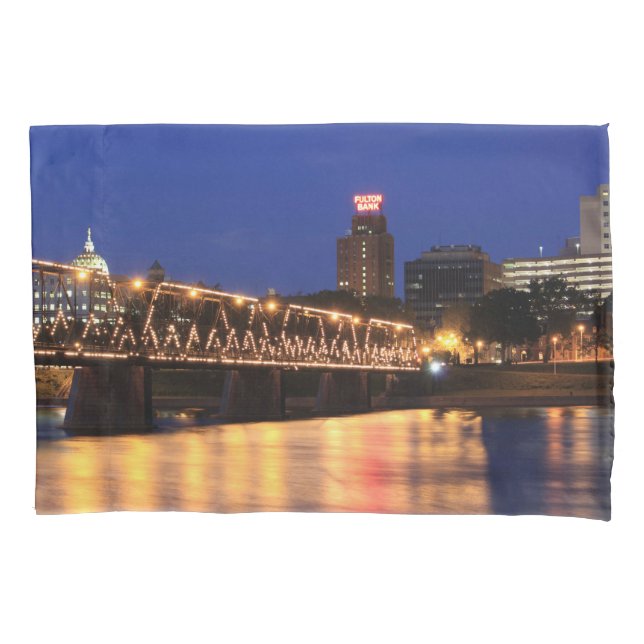 Pennsylvania State Walnut Street Bridge Pillowcase (Front-Left)