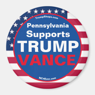 Pennsylvania Supports TRUMP VANCE Refrigerator Magnet
