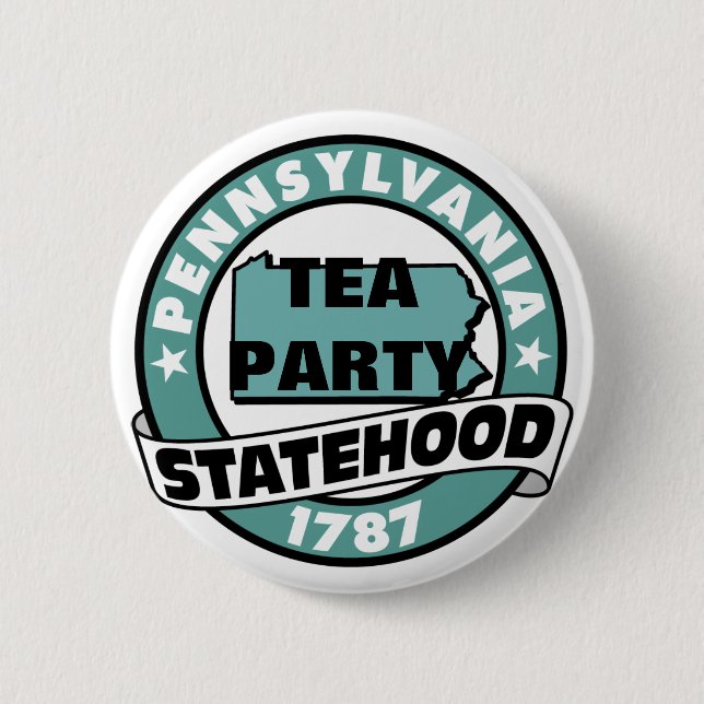 PENNSYLVANIA TEA PARTY STATE 2 INCH ROUND BUTTON (Front)